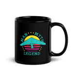 Man Myth Legend (Hang Glide) Black Glossy Mug