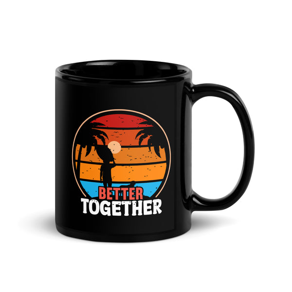 Better Together Black Glossy Mug