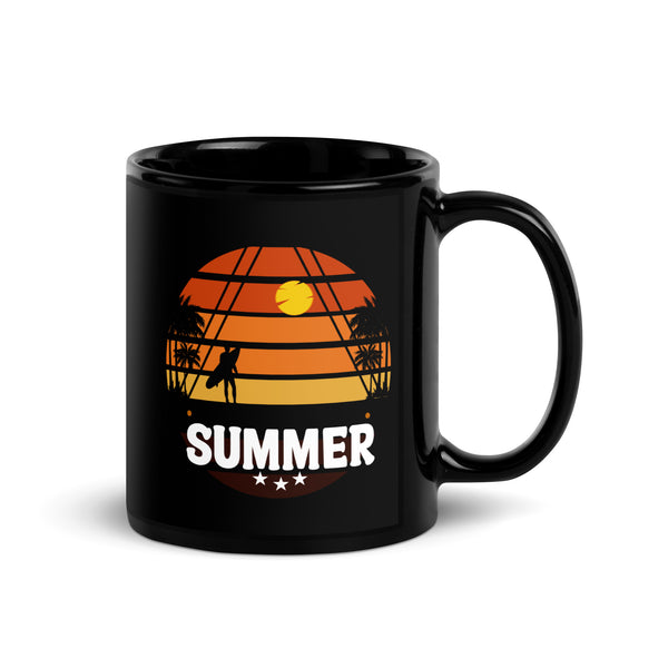 Summer Black Glossy Mug