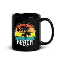 Beach Black Glossy Mug