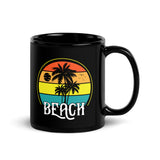 Beach Black Glossy Mug