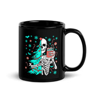 Sorta Merry Sorta Scary Black Glossy Mug