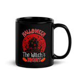 Halloween The Witch's Night Black Glossy Mug