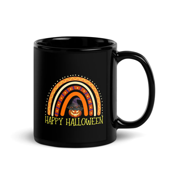 Happy Halloween Black Glossy Mug