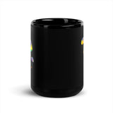 Colorful Parachutes Black Glossy Mug