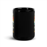 Never Underestimate and Old Man Who Loves Paragliding Black Glossy Mug