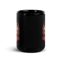 Monster Santa Black Glossy Mug