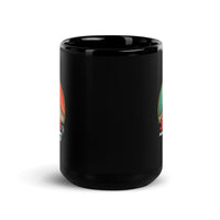 Just Hike and Be Happy Black Glossy Mug