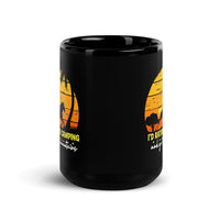 I'd Rather Be Camping Black Glossy Mug