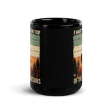 On Top of the Mountains Black Glossy Mug