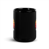 Beach Vibes Black Glossy Mug