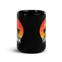 Summer Vibes Black Glossy Mug