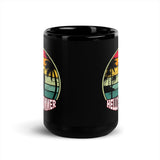 Hello Summer Black Glossy Mug