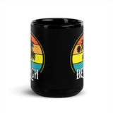 Beach Black Glossy Mug