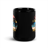 Santa Monica Black Glossy Mug