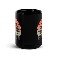 Beach Bum Black Glossy Mug