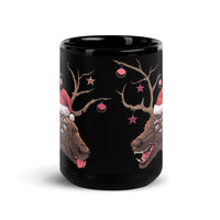 Horror Reindeer 5 Black Glossy Mug