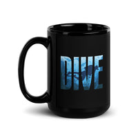 Dive Black Glossy Mug