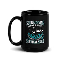 Post Apocalyptic Survival Skill Black Glossy Mug