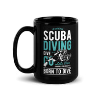 I'd Rather Be Scuba Diving Black Glossy Mug