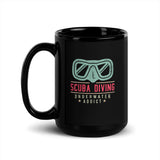 Scuba Diving Underwater Addict Black Glossy Mug