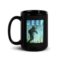 Deep House Diver Black Glossy Mug