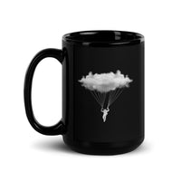 Cloud Rider (Skydive, Paraglide) Black Glossy Mug