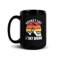 Bucketlist: Skydiving Black Glossy Mug