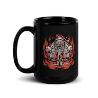 Monster Santa Black Glossy Mug