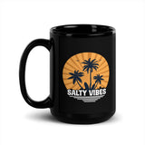 Salty Vibes Black Glossy Mug