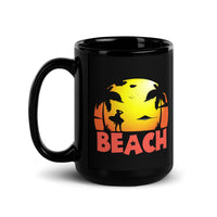 Beach Black Glossy Mug