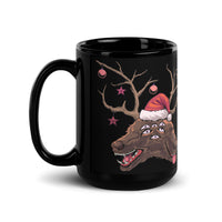 Horror Reindeer 5 Black Glossy Mug