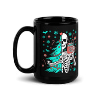 Sorta Merry Sorta Scary Black Glossy Mug