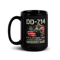 DD-214 Black Glossy Mug