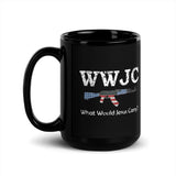 What Would Jesus Carry? Black Glossy Mug