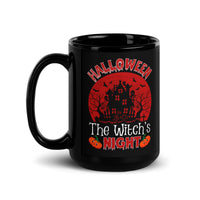 Halloween The Witch's Night Black Glossy Mug