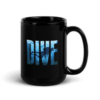 Dive Black Glossy Mug