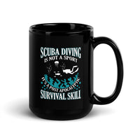 Post Apocalyptic Survival Skill Black Glossy Mug