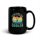 Skydiving Dad Black Glossy Mug