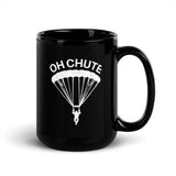 Oh Chute Black Glossy Mug