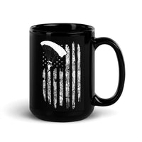 USA Skydiver Black Glossy Mug