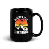 Bucketlist: Skydiving Black Glossy Mug