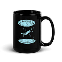 Skydive Tunnel Black Glossy Mug