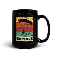 Skydive Black Glossy Mug