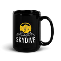 Skydive Black Glossy Mug