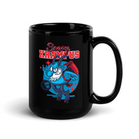 Scary Krampus Black Glossy Mug