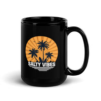 Salty Vibes Black Glossy Mug