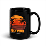 Stay Cool Black Glossy Mug