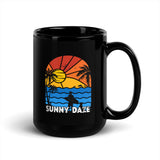 Sunny Daze Black Glossy Mug