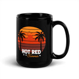 Hot Red Summer Black Glossy Mug